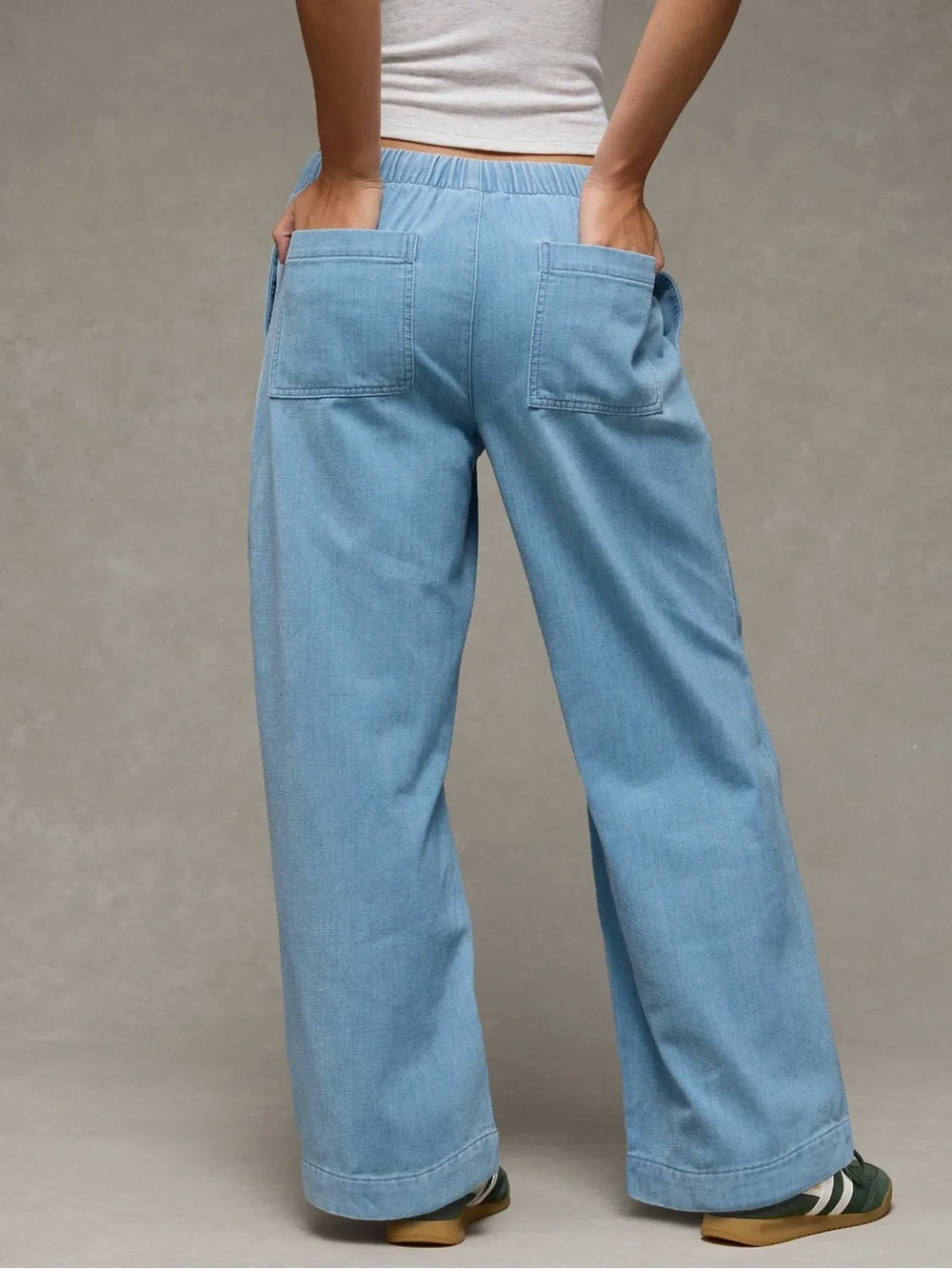 American Eagle Outfitters Dreamy Drape Wide Leg Pants Oversized - Picture 2 of 6